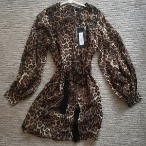 Nili lotan dress lepord print